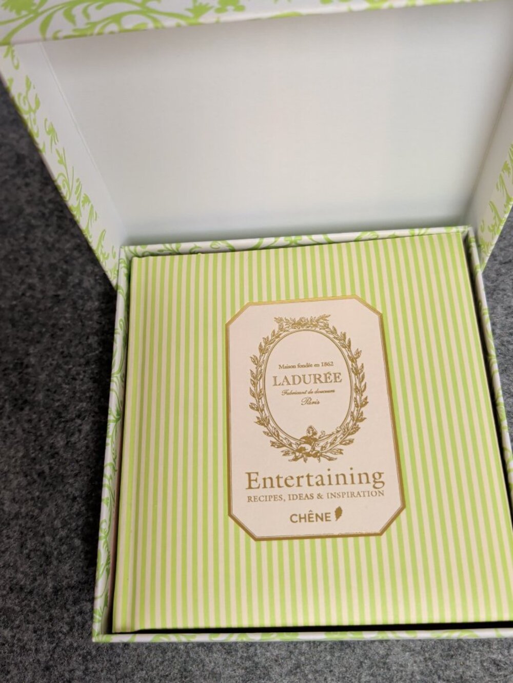 Laduree Paris Entertaining Book Box Gold Edges